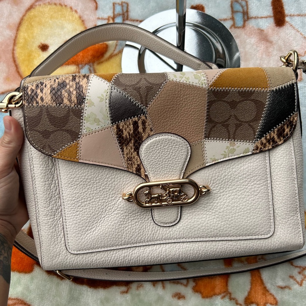 Coach Beige And Multicolor Patchwork Shoulder Bag - image 3